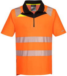 Portwest DX412 - DX4 Hi-Vis pólóing S/S, narancs/fekete (DX412OBRXXL) - munkavedelemzona