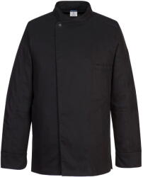 Portwest C835 - Surrey séf kabát L/S, fekete (C835BKRXXL) - munkavedelemzona
