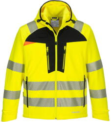 Portwest DX475 - DX4 Hi-Vis softshell dzseki (3L), sárga/fekete (DX475YBRXL) - munkavedelemzona