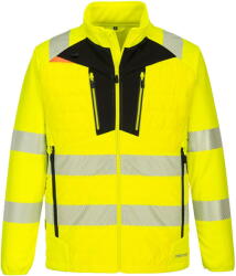Portwest DX473 - DX4 Hi-Vis Hybrid Baffle kabát, sárga/fekete (DX473YBRL) - munkavedelemzona