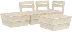 vidaXL Set de mobilier paleți, 4 piese, lemn molid 3063712