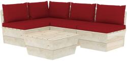 vidaXL Set mobilier din paleți cu perne, 5 piese, lemn molid 3063489