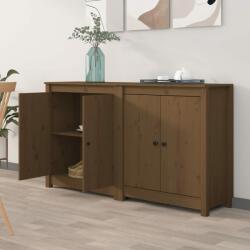 vidaXL Servante, 2 buc. , maro miere, 70x35x80 cm, lemn masiv de pin (3114067) Comoda