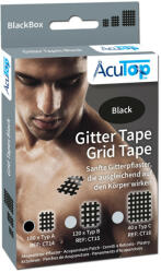 AcuTop Gitter Tape Cross Tape Kicsi (20lap/doboz, 9db/lap) - Fekete (SGY-CT14-ACU)