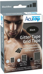 ACUTOP Gitter Tape Cross Tape Nagy (20lap/doboz, 2db/lap) - Fekete (SGY-CT16-ACU) - duoker