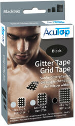 AcuTop Gitter Tape Cross Tape Nagy (20lap/doboz, 2db/lap) - Fekete (SGY-CT16-ACU)