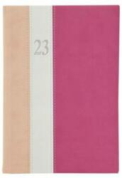 TopTimer Naptár, tervező, A5, napi, TOPTIMER Fashion, rózsaszín-fehér-mályva (NKF021RFM) (24T021F-EFE)