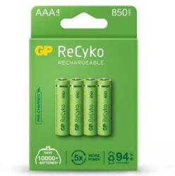 GP Batteries Baterie reîncărcabilă GP R03 AAA 850mAh NiMH 85AAAHCE-EB4 RECYKO, 4 buc. în pachet