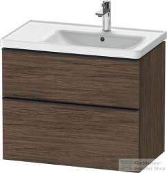 Duravit D-NEO 784x452 mm-es 2 fiókos függesztett szekrény 237080XXX mosdóhoz, Walnut Dark Decor DE435802121 (DE435802121)