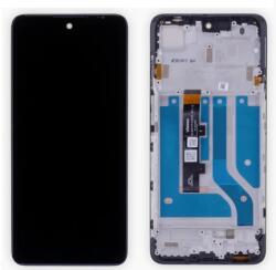 Motorola Edge 20 Lite XT2139 előlap keret, lcd kijelző és érintőpanel fekete OEM, gyári felújított