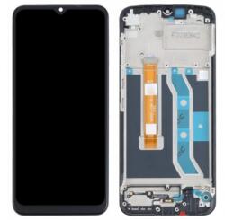 Oppo Realme C21Y előlap keret, lcd kijelző és érintőpanel fekete, OEM, gyári felújított