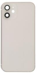  tel-szalk-1929693286 Apple iPhone 12 Mini fehér Középső keret, hátlap, hátsó kamera lencse, oldalsó gombok SIM kártya tálca (tel-szalk-1929693286)