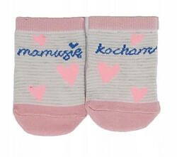  Yo! Baby pamut zokni 6-9 hó - rózsaszín szívecskés