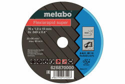 Metabo vágótárcsa 76x1, 0x10, 0 FLEXIARAPID SUPER INOX TF 41 (5db) (626870000)