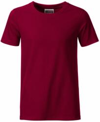 Daiber Tricou clasic pentru băieți din bumbac organic 8008B - Vin | L (8008B-1755106)