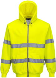 Portwest B305 - Hi-Vis zippzáras pulóver, sárga (B305YERXXXL) - munkavedelemzona