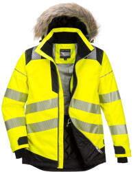 Portwest PW369 - PW3 Hi-Vis Parka téli kabát, sárga/fekete (PW369YBR4XL) - munkavedelemzona