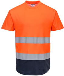 Portwest C395 - Kéttónusú Mesh póló, narancs/tengerészkék (C395ONRS) - munkavedelemzona