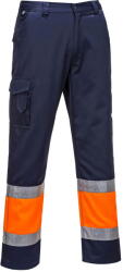 Portwest E049 - Jól láthatósági kéttónusú nadrág, narancs/tengerészkék (E049ONRS) - munkavedelemzona