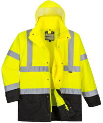 Portwest S768 - Hi-Vis Executive 5: 1 kabát, sárga/fekete (S768YBR4XL)