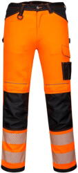 Portwest PW303 - PW3 Hi-Vis könnyű stretch nadrág, narancs/fekete (PW303OBR40) - munkavedelemzona