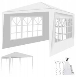 Malatec Pavilion curte, gradina, evenimente 3x3 m cu 3 pereti laterali - Alb