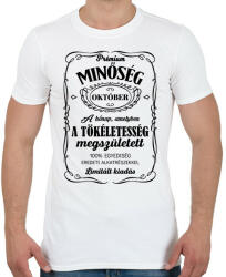 printfashion Prémium minőség - Hónappal (fekete) - Férfi póló - Fehér (8589682)