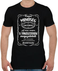 printfashion Prémium minőség - Hónappal - Férfi póló - Fekete (8589337)