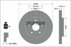 TEXTAR Disc frana TEXTAR PRO 92337303 (92337303)