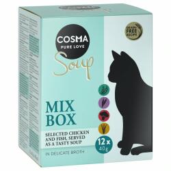 Cosma 24x40g Cosma Soup nedves macskatáp- Mix 2 (4 változattal)