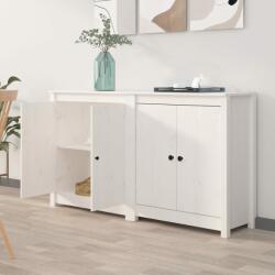 vidaXL Servante, 2 buc. , alb, 70x35x80 cm, lemn masiv de pin (3114065) Comoda