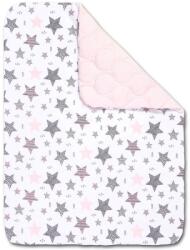 Kidizi Paturica matlasata cu doua fete 100x78 cm Kidizi Pink Stars (5949221105093) Lenjerii de pat bebelusi‎, patura bebelusi
