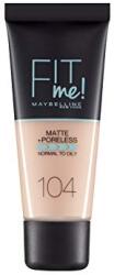 Maybelline Fit Me! mattító make-up normál és zsíros bőrre 30 ml 104 Soft Ivory