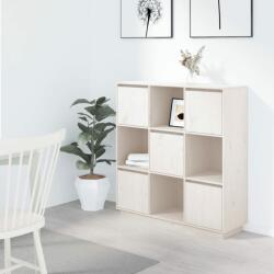 vidaXL Dulap înalt, alb, 110, 5x35x117 cm, lemn masiv de pin (814370) Comoda