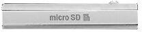 Sony Xperia Z2 D6503 - Carcasă SD karty (White) - 1284-6789 Genuine Service Pack, Alb