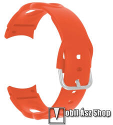  Okosóra szíj 2 az 1-ben - NARANCSSÁRGA - szilikon, 2 méret - Rövid szíj: 112mm / Hosszú szíj: 130mm + 95mm hosszú - SAMSUNG Galaxy Watch5 44mm (SM-R915F) / Watch5 40mm (SM-R905F) / Galaxy Watch5 Pro (