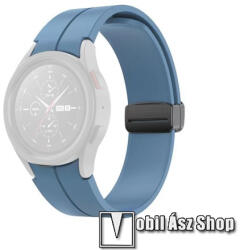 Okosóra D-gyűrűs sportszíj - VILÁGOSKÉK - szilikon, speciális csatos - 20mm széles - SAMSUNG Galaxy Watch5 44mm (SM-R915F) / Watch5 40mm (SM-R905F) / Galaxy Watch5 Pro (SM-R925F)