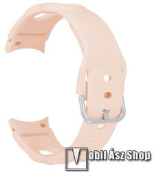  Okosóra szíj 2 az 1-ben - RÓZSASZÍN - szilikon, 2 méret - Rövid szíj: 112mm / Hosszú szíj: 130mm + 95mm hosszú - SAMSUNG Galaxy Watch5 44mm (SM-R915F) / Watch5 40mm (SM-R905F) / Galaxy Watch5 Pro (SM-