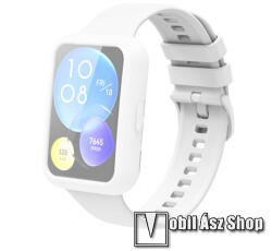 Huawei Watch Fit 2 Classic Edition, Watch Fit 2 Active Edition, Okosóra szilikontok, Fehér