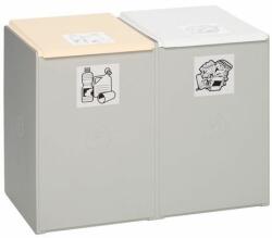 VAR Szelektív hulladékgyűjtő konténer VAR, 2 x 60 l