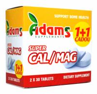 Adams Supplements Super calciu si magneziu 1+1 gratis 30cps ADAMS SUPPLEMENTS