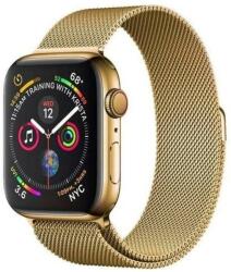 Curea otel inoxidabil Magnetic Strap compatibila cu Apple Watch 1/2/3/4/5/6/SE 42/44mm Gold (9145576255971)