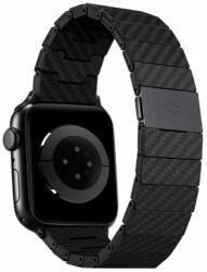 PITAKA Curea PITAKA Carbon Fiber compatibila cu Apple Watch 4/5/6/7/8/SE/Ultra 42/44/45/49mm Black (AWB1003)