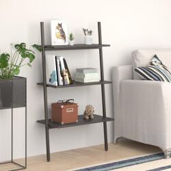 vidaXL Raft înclinat cu 3 niveluri, negru, 64x34x116 cm (336372) Biblioteca