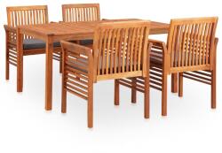 vidaXL Set mobilier de exterior cu perne 5 piese, lemn masiv de acacia (278903) - vidaxl