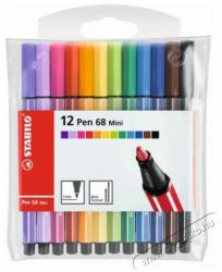 STABILO Pen 68 Wallet mini 12db-os vegyes színű rostirón készlet