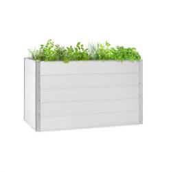 Blumfeldt Nova Grow, kerti ágyás, 150 x 91 x 100 cm, WPC, fa megjelenés, fehér (GDW36-Nova Grow 19d)
