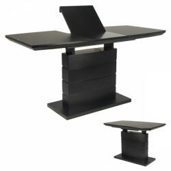 Artium Modern Bővíthető Étkezőasztal Fekete Színben 110+40x70 cm. HT-420 (HT-420_BK)