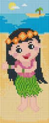 Pixelhobby 802071 Hawai kislány szett 2 alaplapos (10, 2x25, 4cm) (802071)