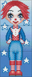 Pixelhobby 803001 Kék-priros bohóc szett 30, 5x12, 7cm (803001)